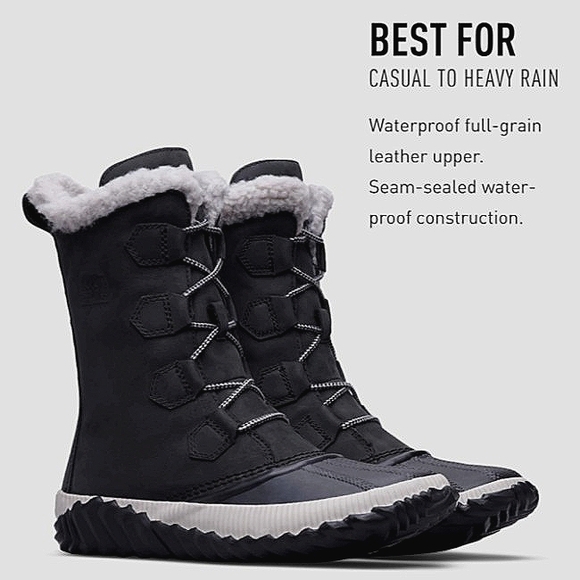 New w/Box Sorel Out N About Plus Women's Tall Waterproof Rain & Snow Boots Sz 10